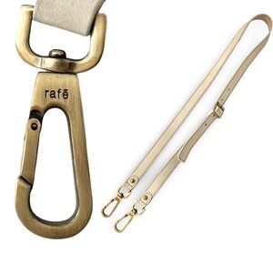 Rafé replacement strap leather ivory beige and brushed brass hardware for bag